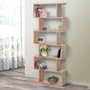 White Wooden S Shape Storage Display 6 Shelves Room Divider Unit Chest Bookshelf