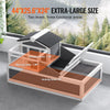 Uimoso Tortoise Habitat Wooden Tortoise House Indoor/Outdoor 3-Room 44x25.6x24in