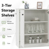 2-Door Modern Storage Cabinet Freestanding Buffet Cabinet Storage Organizer