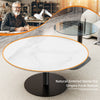 Set 2 Round Nesting Coffee Table Sleek Marble Glass Stacking Side Accent Tables