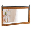 Bathroom Farmhouse Wall Mounted Mirror Explosion-proof Barn Door Style Mirror