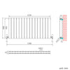 Horizontal Vertical Radiator Flat Panel Oval Column Heating Rad 1800/1600/600