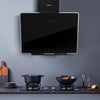 COMFEE' 60cm Angled Cooker Hood Tempered Glass Extractor w/ Touch Screen & LED