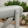 Grey Cross Back Dining Chair Set of 2 Comfortable & Stylish Wooden Home Cafe