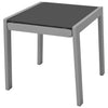 Sun Lounger Set 3 Piece Aluminium Black with Table Patio Lounge Bed