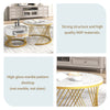 Set of 2 Round Nesting Coffee Table Side Table with 1 Drawer for Living Room
