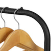 Heavy Duty Double Clothes Rail Garment Hanging Display Rack with Storage Shelf