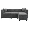 3 Seater Sofa Corner Sofa with Storage Chaise L Shaped Sofa Couch Settee Grey