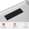 LED Nightstand USB Charger Outlet RGB End Table Versatile 2-Drawer Bedside Table