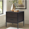 Industrial Wood Bedside Table 2 Drawers Storage Nightstand Sofa End Side Cabinet