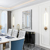 Venetian Wall Mirror – Elegant Decorative Silver Mirror with Embedded Crystals