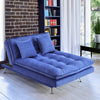 Upholstered 3 Seater Sofa Bed Velvet Recliner Sofabed Clic Clac Soft Padded Seat