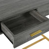 Console Side Table with Drawer Golden Metal Frame, Entryway Hallway Furniture