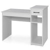 COSTWAY Computer Desk Laptop PC Desk with Drawer & CPU Stand-Grey