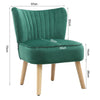 Scallop Back Armchair Cocktail Sofa Accent Seat Living Bedroom Cafe Lounge Sofa