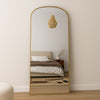 Mirror Large Full Length Wall Archtop Gold Metal Frame Leaner Mirror 180 x 80cm
