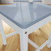 Dining Table and Chairs for 4 People,Kitchen Table Set,Grey&White,Solid Wooden