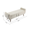 Beige Teddy Velvet Ottoman Stool With Lift Up Storage Bench Padded Footstool Box