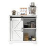 Sliding Barn Door Sideboard Storage Cabinet Coffee Bar TV Stand Farmhouse Style
