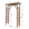 160x60x215cm Wooden Garden Trellis Arbor Pergola Arch for Climbing Plants-Brown
