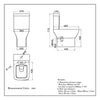 Bathroom Square Close Coupled Toilet Soft Close Seat Cistern Modern WC Pan