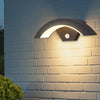 Modern LED PIR Motion Sensor Wall Light Curved Garden Lamp 12W Outdoor