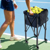 Lightweight Aluminum Tennis Ball Hopper Basket w/ Wheels-Blue