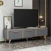 Kara Modern Large TV Stand with Storage - Grey & Wallnut