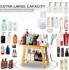 Durable Bamboo Shower Bench Spa Stool Seat Chair 2-Tier Storage Shelf Waterproof