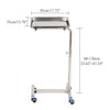 Stainless Steel Mobile Tray Trolley Adjustable Height Medical Salon Trolley Cart