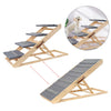 Pet Stair 3/4 Steps Cat Dog Ladder Wooden Frame Carpet Surface Folding