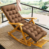 Folding Bamboo Rocking Armchair Office Garden Sun Lounger Recliner Relax Seat