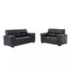 2 /3 Seater Sofa Black or Beige Faux Leather Modern Design Living Room Office