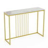Glam Rectangle Real Marble Console Table Lounge Porch Sofa Side Table Standing