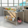 Stainless Steel Work Bench Commercial Catering Table Food Prep Backsplash 2-6ft