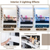Standing Jewelry Armoire Lockable Jewelry Cabinet Vanity Mirror with LED Light