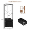 Heavy-duty Clothing Stand Dresser with Anti-toppling Devices-Black