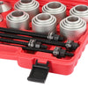 28PCS PRESS AND PULL SLEEVE KIT SEAL BUSH BEARING REMOVER INSTALLER SET UK