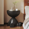Modern Round Coffee Table Matte Finish Side Table w Storage Rack for Living Room