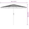 Garden Parasol with Steel Green 388x388x248 E2B4
