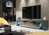 Modern 200cm TV Unit | Grey Cabinet Stand | High Gloss Doors | Free LED Lights