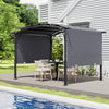 Steel Frame Outdoor Retractable Pergola Gazebo Garden Sun Shade Canopy Shelter