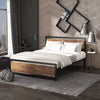 King Size Metal Bed Frame Slat Support Bedstead Base w/ Headboard & Footboard