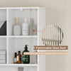 Bathroom Wall Cabinet LED Mirror Unit 2 Door Cupboard Storage Shelves Unit White