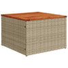 Garden Sofa Set 11 Piece with Cushions Table Shelf Outdoor Beige Poly Rattan