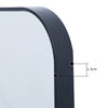 Black/Gold Bedroom Bathroom Wall Mounted Thin Mirror Wash Basin Dressing Mirror