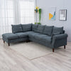 L-Shaped Corner Sofa, Sectional Couch with Built-in USB Port Chaise