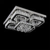 Modern Square Ceiling Chandelier Crystal Silver Light Lamp Pendant Home Hallway