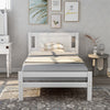 Solid Pine Wood Wooden Bed Frame White Grey Single Double Size Bed 3ft 4ft6