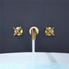 Brass Bathroom Wall Concealed 360° Rotation Spout Faucet Sink Basin Mixer Taps